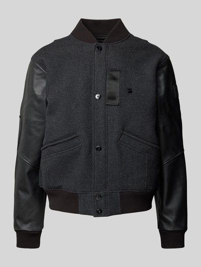 G-Star Raw Jacke mit Label-Applikation Modell 'Varsity' Anthrazit 2