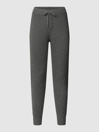 Jake*s Casual Sweatpants in Strick-Optik Dunkelgrau Melange 2