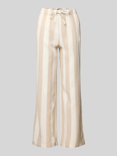Only Weite Hose aus Viskose-Leinen-Mix Modell 'CARO' Ecru 2