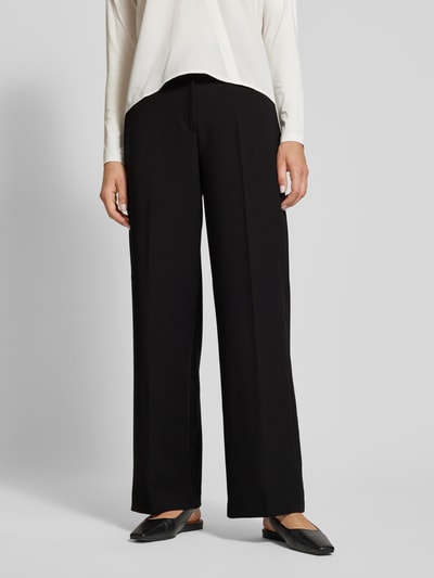 Someday Wide leg stoffen broek met persplooien, model 'Catsby' Zwart - 4