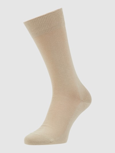 Falke Socken mit elastischen Rippenbündchen Modell 'Family SO' Sand 1