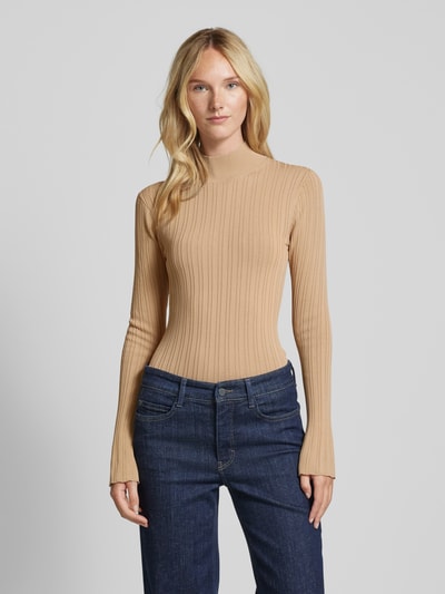 Ivy Oak Sweter z dzianiny ze stójką model ‘KYLIE’ Camel 4