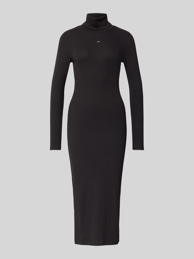 Produktfoto, czarne eng anliegendes Freizeitkleid aus Baumwoll-Mix von Tommy Jeans, gładka struktura, sukienki casualowe