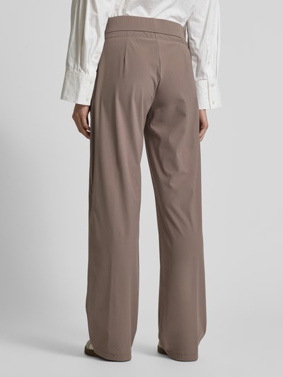 Raffaello Rossi Straight leg sweatpants met elastische band, model 'CANDICE' Taupe - 5