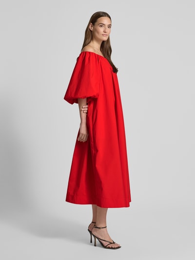 Essentiel Antwerp Midikleid mit Eingrifftaschen Modell 'Hamille' Rot 1