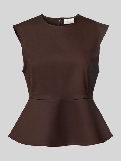 Gestuz Top met viscose, model 'Paula' Donkerbruin - 2