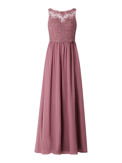 Laona Abendkleid aus Chiffon mit ornamentalen Stickereien Altrosa 2