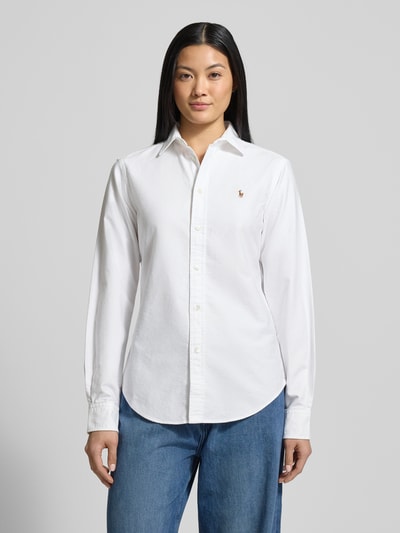 Polo Ralph Lauren Bluzka koszulowa z wyhaftowanym logo model ‘Kendal’ Biały 4