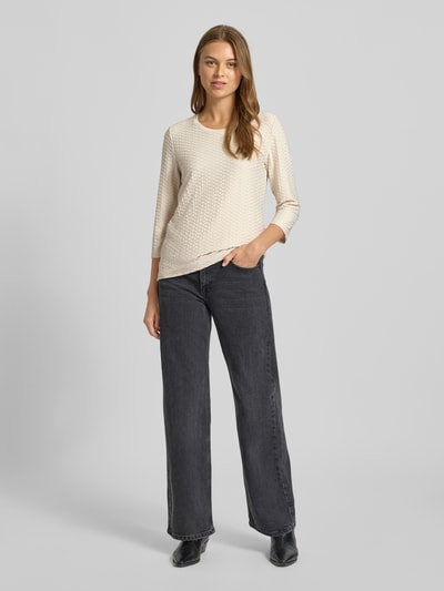 Betty Barclay Shirt met lange mouwen en structuurmotief Beige - 1