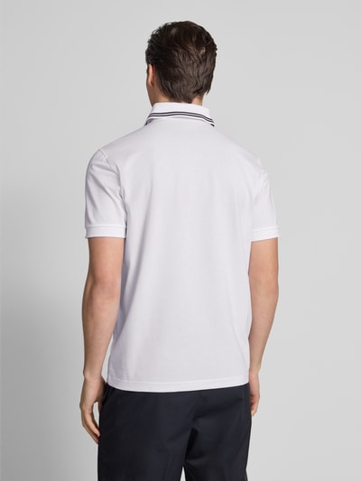 Christian Berg Men Poloshirt mit kurzer Knopfleiste und Logo-Print Weiss 5