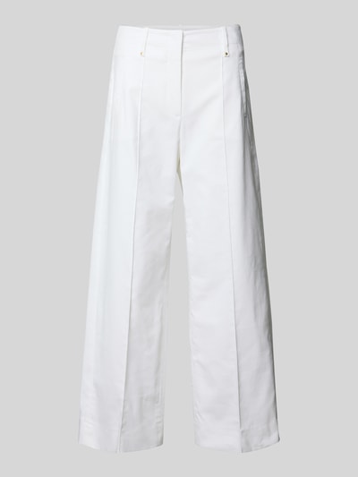 Luisa Cerano Wide Leg Hose mit Längsnähten Weiss 2