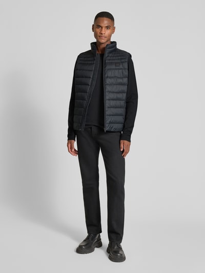 BOSS Orange Slim fit bodywarmer met ritszakken, model 'ODENO2' Zwart - 1