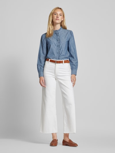 Tommy Hilfiger Overhemdblouse met opstaande kraag, model 'CHAMBRAY' Blauw gemêleerd - 1