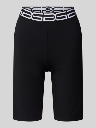 Gestuz Skinny Fit Shorts mit Label-Bund Modell 'Bika' Black 2