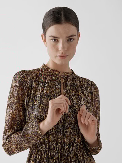 Ba&sh Minikleid mit Allover-Muster Mittelbraun 3