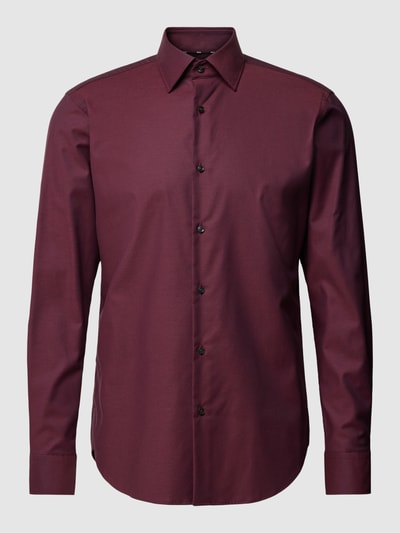 BOSS Modern Fit Regular Fit Business-Hemd mit Kentkragen Modell 'Joe' Bordeaux 2