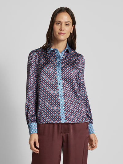 Jake*s Collection Overhemdblouse met knoopsluiting Bleu - 4