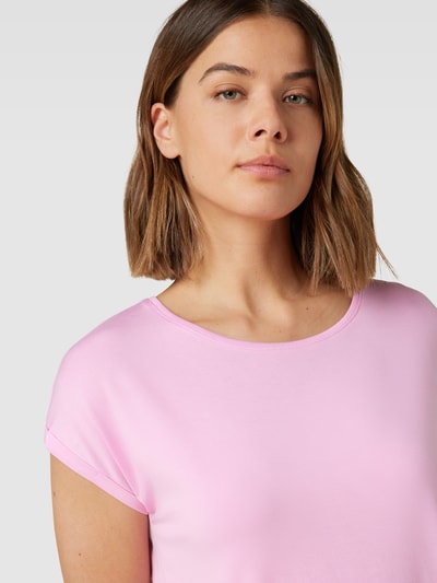 Vero Moda T-shirt z okrągłym dekoltem model ‘PLAIN’ Jasnoróżowy 3