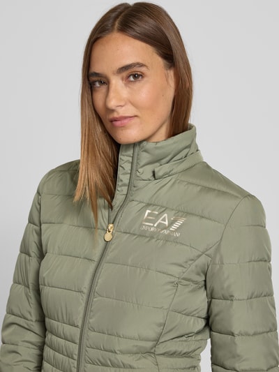 EA7 Emporio Armani Gewatteerd jack met labelprint Olijfgroen - 3