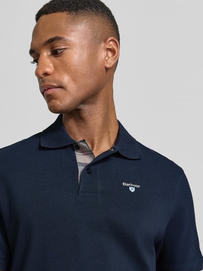 Barbour Regular Fit Poloshirt aus reiner Baumwolle Marine 3