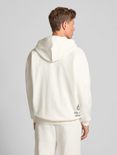 CARLO COLUCCI Sweatjacke mit Logo-Print und Zweiwege-Reißverschluss Offwhite 5