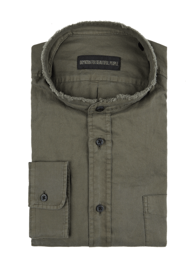 Drykorn Slim Fit Freizeithemd aus Baumwolle Oliv 2