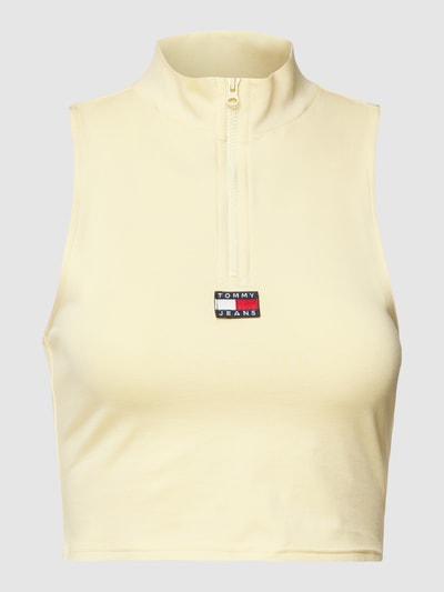 Tommy Jeans Korte tanktop met schipperskraag Lichtgeel - 1