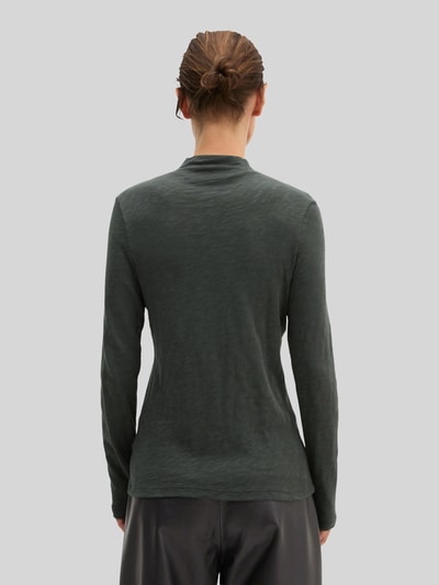 Marc O'Polo Langarmshirt mit Mock Neck Jersey Anthrazit 5