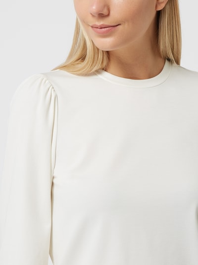 Object Shirt met pofmouwen, model 'Caroline' Wit - 3