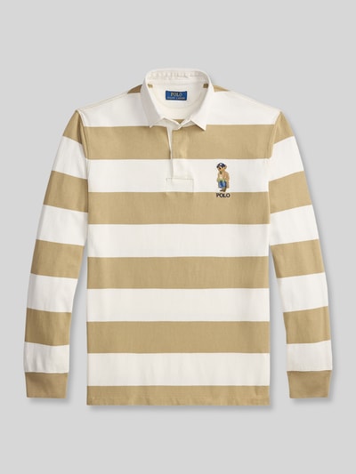 Polo Ralph Lauren relaxed fit poloshirt van mix van katoen en viscose Middenbruin - 2