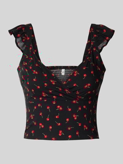 Only Slim Fit Crop Top aus reiner Viskose Modell 'NOVA LIFE' Black 2