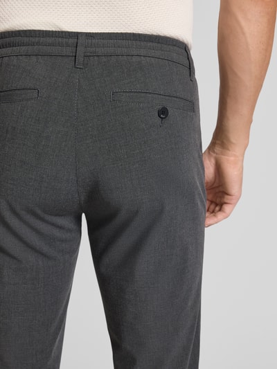 Brax Straight fit stoffen broek met Franse steekzakken, model 'PHIL' Antraciet - 3