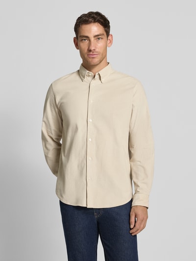 SELECTED HOMME Koszula sztruksowa o kroju regular fit z czystej bawełny model ‘DANNI’ Złamany biały 4