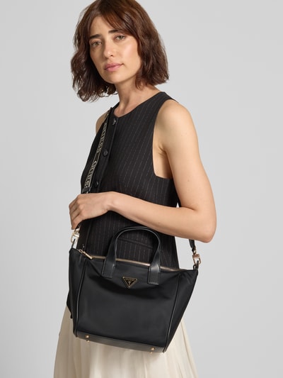 GUESS Tote Bag z detal z logo model 'Follie' Czarny 1