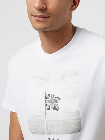 Pepe Jeans T-shirt met fotoprint, model 'Alfred' Wit - 3