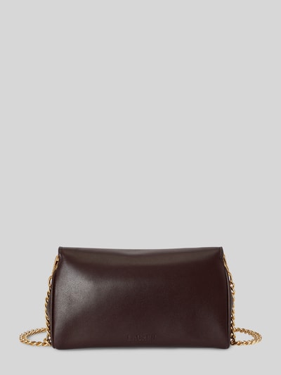 Lauren Ralph Lauren Schoudertas van echt leer met afneembare draagketting Donkerbruin - 4