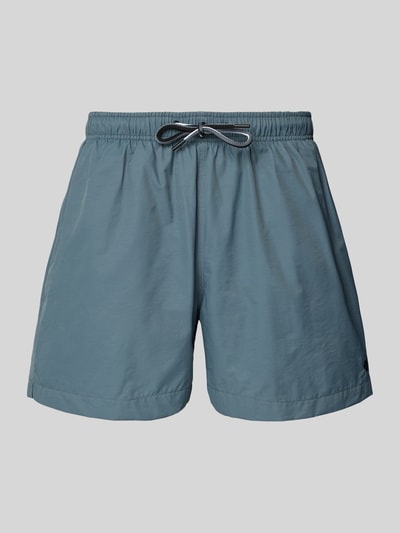 MCNEAL Relaxed Fit Badeshorts mit Logo-Stitching Mittelgrau 1