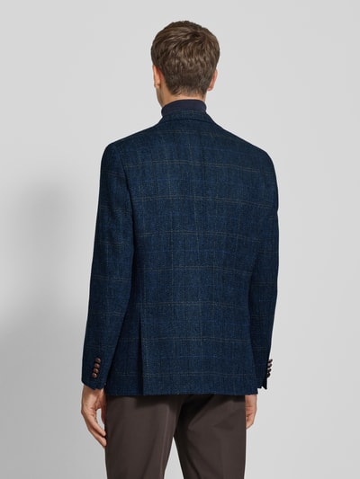 Carl Gross Slim Fit Harris Tweed Sakko aus Schurwolle Modell 'Theo' Dunkelblau 5