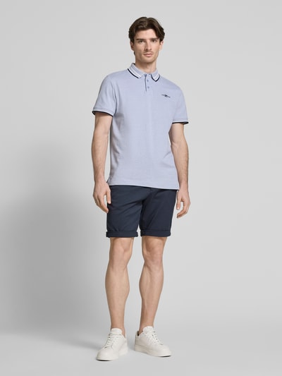 Tom Tailor Denim Regular Fit Chinoshorts mit Gürtel Dunkelblau 1