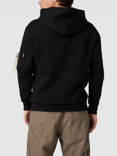 Alpha Industries Hoodie mit Logo-Stitching Modell 'Organics EMB' Black 5