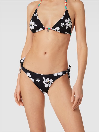 Banana Moon Bikinislip met all-over bloemenprint, model 'BENTA SUNMUSE' Zwart - 1