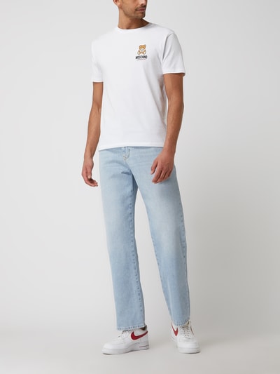 Moschino Swim + Underwear T-Shirt mit Logo Modell 'Underbear'  Weiss 1
