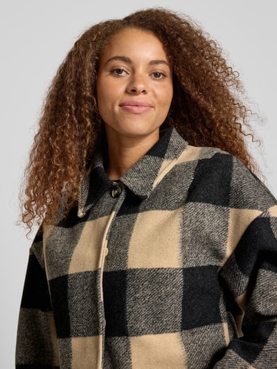 Gina Tricot Jack met platte kraag, model 'Short jacket' Zand - 3