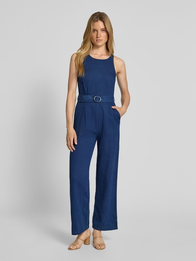 Mango Jumpsuit mit Kellerfalten Modell 'NAXOS' Marine 4