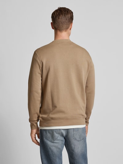 BOSS Orange Sweatshirt mit Label-Patch Modell 'Westart' Beige 5