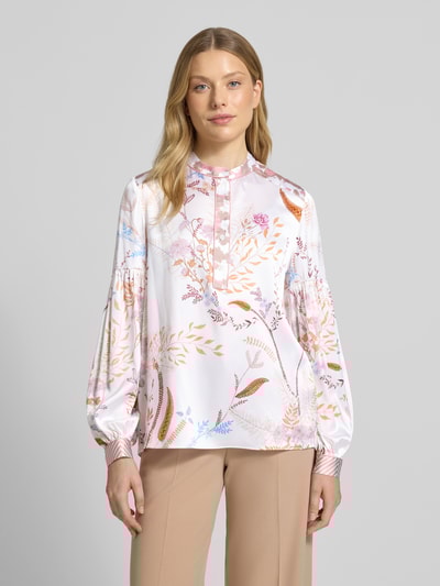 Herzensangelegenheit Regular Fit Seidenbluse mit Knopfleiste Modell 'Sienna' Offwhite 4