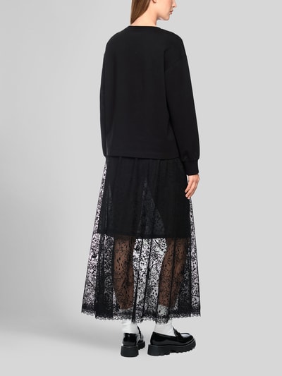 Marc Cain Sweatshirt met catwalk-fotomotief van katoenmix Zwart - 5