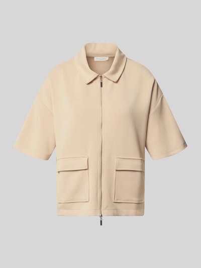 Produktfoto, Jacke mit Umlegekragen von Christian Berg Woman in Beige, Elastischer-Material-Mix, Gerader-Schnitt, Reißverschluss, 1/2-Arm, AufgesetzteTaschen
