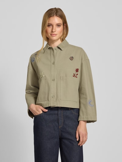 Jake*s Casual Jas met opgestikte zakken Lindegroen - 4