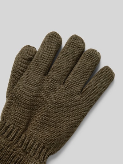 camel active Rękawiczki z prążkowanym wykończeniem Ciemnobrązowy 3